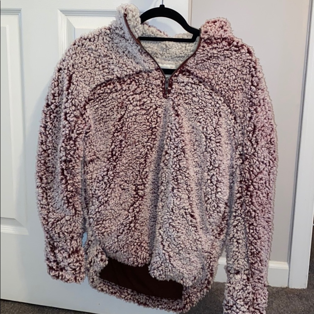 purple altard state sherpa pullover